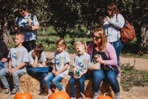 Children with their teacher outside at Calvary Christian School