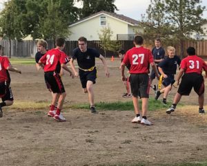 Calvary Christian School boy's flag football team