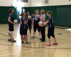 Girl's volleyball team at Calvary Christian School