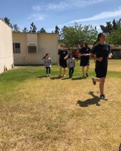 Girls practicing a sport outside at Calvary Christian School