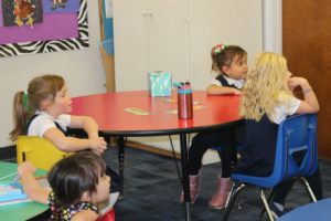 Girls in Kindergarten at Calvary Christian School